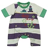【春物】 CHILD CHAMP(チャイルド チャンプ) ガーゼ裏毛ボーダーミニカバーオール 50cm /PP NO.C-86161501