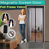 Magnetic Screen Door ,Full Frame Velcro,3 Sizes Avaliable to Fits Door Up To 46"x82",36"x98",36"x82"