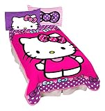 SANRIO Hello Kitty Love Me Kitty Microraschel Blanket, 62' x 90' [並行輸入品]