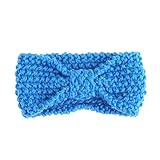 Domybest 秋冬 子供ヘアバンド コットンのベルト かわいいボウタイを飾る 編み物 百日記念 誕生日 出産祝い 良い弾力性 暖かく保つ 写真小道具 4-12歳に適して 8色