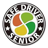 【マグネット】高齢者マーク マグネットステッカー ／日本製 シルバーマーク もみじマーク シニアマーク サイン もみじまーく しるばーまーく おしゃれ かわいい シンプル 高齢者ステッカー 安全運転 敬老の日（en/ブラック)