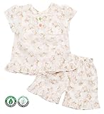 【あるこんたるこん】 オーガニックコットン ベビー キッズ ルームウェア キャロラビ 女の子 パジャマ ガーゼ (100)