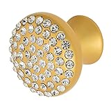 Wisdomストーン4212sg-c Vivaciteサテンゴールドクリアクリスタル付きキャビネットノブ、1 – 1 / 4 "