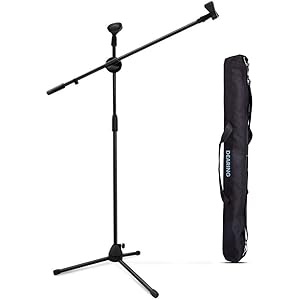 DEARING マイクスタンド ブームマイクスタンド 三脚スタンド 安定 折りたたみ 伸縮アーム ストレート 360度…