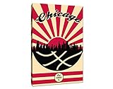シカゴ – ヴィンテージNBA – 16 x 24ギャラリーWrappedキャンバス壁アート