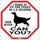 I MAKE IT TO THE FENCE IN 2.8 SECONDS IRISH SETTER CAN YOU？サインボード：アイリッシュセター [並行輸入品]