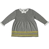 Vmasterstroke ベビー ワンピース 長袖 ニット グレー 女の子 チュニック キッズ 春秋 子供ワンピース普段着 秋冬 通園 通学 入学式 入園式 記念日 プレゼント 120cm