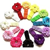 GUAngqi 12pcs Baby Girl Peony Headband Hairband Hairbow Hair Clip Headwear for Gift by Gu Angqi