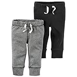 カーターズ（Carter's）男の子用ダークグレーxグレーボーダーボディースーツにピッタリなコーデパンツ2枚セット (18months(78-83cm)) [並行輸入品]