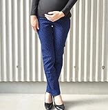 ＊Ｆａｉｒｙ＊　マタニティ　レオパード　プリントレギンスパンツ　ブルー　Ｍ・Ｌ犬印本舗 234-8318 (Ｌサイズ) (Ｌサイズ)