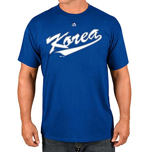 Majestic(マジェスティック) WBC 韓国 2017 ワールドベースボールクラシック ワードマーク Tシャツ (ロイヤル) - L
