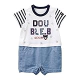 mikihouse Double_B(ミキハウスダブルB)ＤＥＮＩＭモチーフのショートオール 80cm,紺