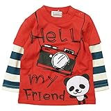 【秋冬春対応】 GARACH(ギャラッチ) 天竺レイヤード長袖Tシャツ 90cm/Re NO.AH-1631403