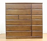 日本製 幅150cm 6段ハイチェスト ブラウン 桐タンス 完成品【開梱設置サービス付き】