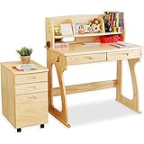 デスク 机 学習机 学習デスク チェスト セット 幅90cm コンパクト ナチュラル
