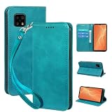 seninhi 対応 AQUOS Sense4 / Sense5G / Sense4 basic / Sense4 Lite 用の ケース 手帳型 SH-53A SHG03 SH-41A スマホケース 職人仕様 手縫い革ケース スタンド機能付き 財布型 360度保護 耐衝撃 カード収納 レザー 多機能 ベルトループ付き‌ おしゃれ 携帯カバー グリーン XNWSEN4PG