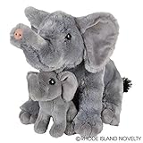 Birth of Life Elephant with Baby Plush Toy 11 H by Adventure Planet