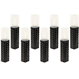 Sogrand Rattan Hand-Woven Solar Path Light Set (Black, 8 Pack) [並行輸入品]