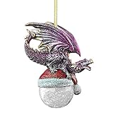 Design Toscano North Pole Dragon 2015 Holiday Ornament, Single