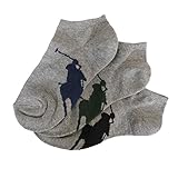 (ポロ ラルフローレン)POLO Ralph Laurenソックス ビッグポニー キッズ 3足セット グレー 8-9.5 [並行輸入品]