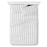Just For Kids Stripe Sheet Set - White/Black - Full [並行輸入品]
