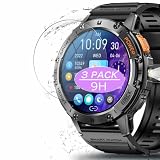 3枚 VacFun ガラスフィルム ， Timunko K65 1.43インチ スマートウォッチ smartwatch 向けの 強化ガラス フィルム 保護フィルム 保護ガラス ガラス スマートウォッチ と互換性のある 液晶保護フィルム 腕時計（非 ケース カバー ）