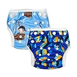 ALVABABY 赤ちゃん 水着 再利用可能 防水 スイム布 水遊び スイムパンツ おむつ 2枚セット ZSW03-04-JP