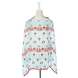 hannah 授乳 ケープ ポンチョ カバー 軽い ガーゼ 生地 大きめ 大判 おでかけ (サマーリリー)