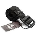 OneTigris　ウェストベルト　シンプル　ナイロン系　金属なし　作業着･戦闘服･カジュアル服に　男女 (M, ブラック)