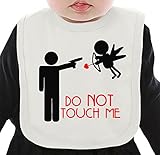 Cupid Angel Do Not Touch Me Black ネクタイを有する有機ビブ Medium