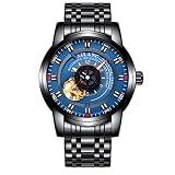 Really ailang高級ブランドメンズファッション個性Tourbillon自動機械腕時計防水ステンレススチール-310