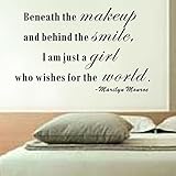Pop Decors I am just a girl who wishes for the world-Marilyn Monroe Wall Stickers [並行輸入品]
