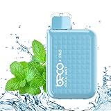 電子たばこ 使い捨て vape 吸引回数6000回 BECO PRO 水蒸気タバコ 電子タバコ オートスイッチ ベイプ 禁煙タバコ(ミント)
