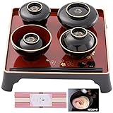 お食い初め 食器セット ハローキティ 女の子 黒色 紅白麺