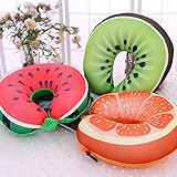 Cute Fruit Plush Pillow – Life首枕子供&大人 – マイクロビーズ旅行首の枕Sleeping and cervicalサポート- - - - - - - オレンジ Ke-0