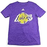 Los Angeles Lakers Nba Youth Triblend Heather DistressedロゴTシャツパープル XL パープル