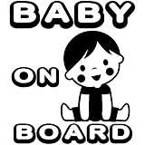 TREZ BABY ON BOARD BOY 男の子 ステッカー 【BABY IN CAR】 (ホワイト)