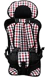 簡易チャイルドシート 生後 9カ月 ~ 4才 まで ご利用 出来ます 持ち運び に 便利 取り付け 脱着 簡単 子供 保護 簡易 型 座席 どこでも チェア シート ベビー チェア (赤チェック)