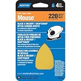 Norton 07660702314 Iron Shape Sanding Sheet for Black and Decker/Craftsman Mouse Sander, Hook and Lo