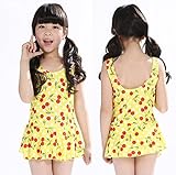 ツバメ--屋 ベビー水着 ビキニ 水着　女の子　子供水着　 スカート (L（6-9歳）)