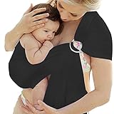 Domybest 新生児 ベビースリング 赤ちゃん 抱っこ紐 ベビーキャリア 8色選べる (黒)