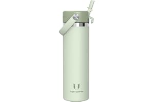 Super Sparrow Water Bottle Insulated - 0.5L/ 0.75L/ 1L/ 1.2L - Wide Mouth SwivelSip Flask - BPA Free, Leak Proof Drink Bottle- Ergonomic Straw Water Bottles for Work, Gym, Travel, Sports, Outdoors