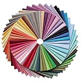 50枚入 生地 無地 はぎれ布 綿 柔らかい パッチワーク布地 50色セット 手芸用 20×20cm (20×20cm)