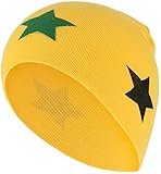 GEMVIE ベビー帽子 ワッチキャップ 耳あて かわいい キッズ 赤ちゃん 春秋冬 男女兼用 男の子 女の子 子供 コットン ニット帽 おしゃれ 星 イエロー