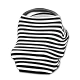 Seliyi 授乳ケープ 通気 肌触り良い 大きめサイズ モーダルコットン生地 赤ちゃんに優しい 360°安心 多機能 スリム 収納袋付き (ブラック)