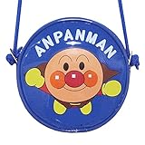 【日本製】アンパンマン 肩ひも調節可能 丸ポシェット ANPANMAN ブルー 13.5×13.5×4cm
