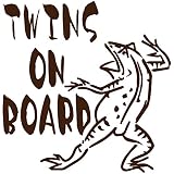 TREZ TWINS ON BOARD 鳥獣戯画 カエル かえる 蛙 ステッカー 鳥獣人物戯画 ステッカー ツインズ 双子 【BABY IN CAR】 (ブラウン)