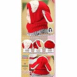 (A-sako)ニット帽 ベビー&キッズ 用　防寒グッズ　4色 ウサギちゃん　子羊 一体型 マフラー ネックウォーマー フード (赤色) [並行輸入品]