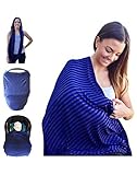 Nursing Cover Premium Quality Fashionable Breastfeeding Cover 100% Cotton, Multi Colors - Great Gift