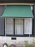組立楽々オーニング（ひさしﾀｲﾌﾟ）グリーン色約W200×H200～280cm用